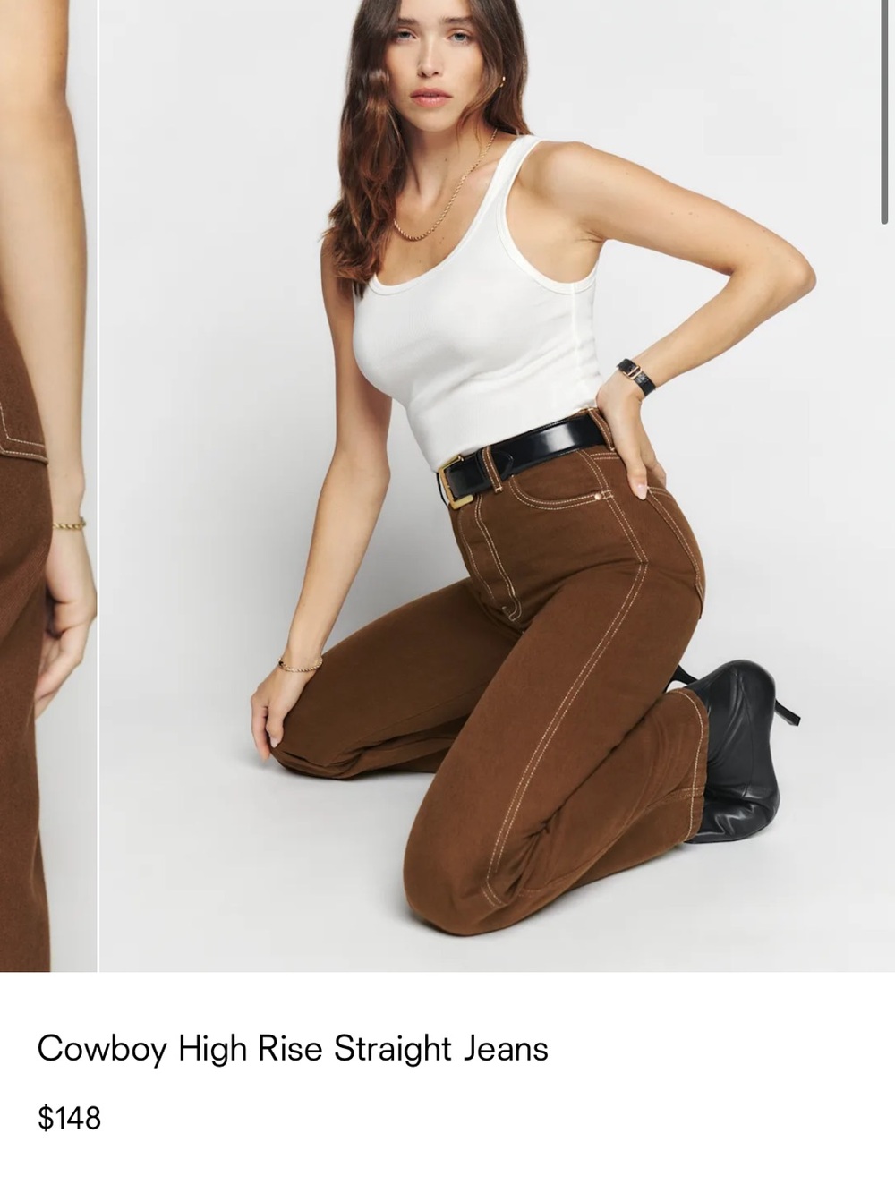 Cowboy High Rise Straight Jeans